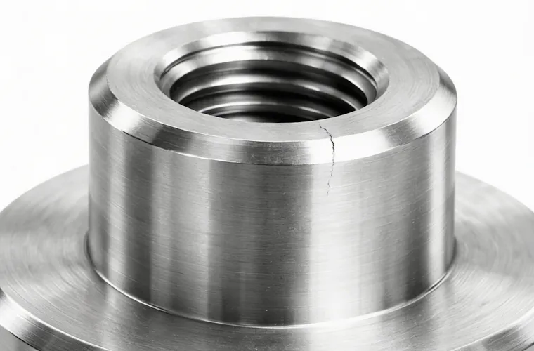 Prüfteil aus Metall mit Riss