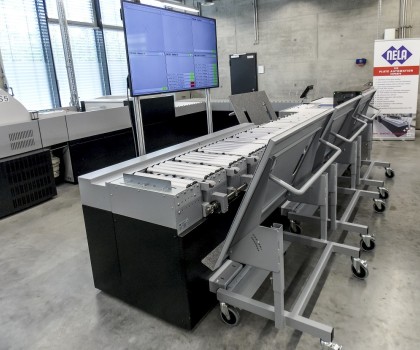 NELA plate bender and sorter in the Print Media Center